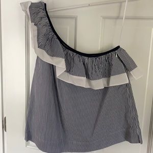 Jcrew one shoulder blouse